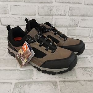 Mens Brown Hiking Boots Sneakers Leather Shoes Ozark Trail